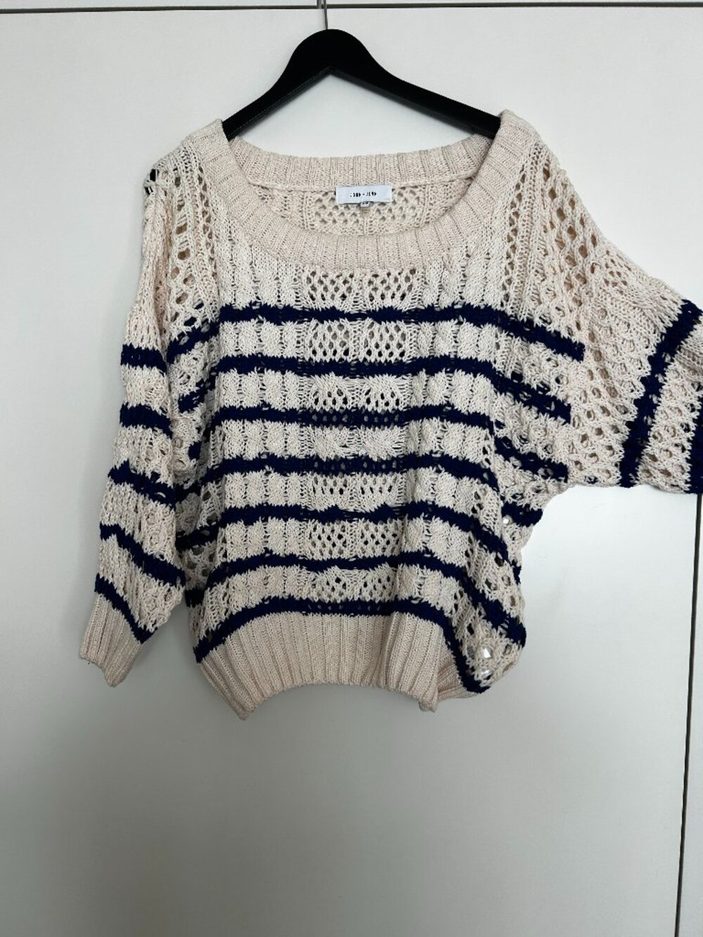John + Jenn Open Knit Stripe Sweater